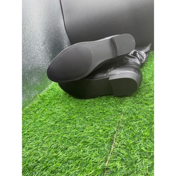 Faux Leather - Black -Slouch Boots-Size 10W - Picture 8 of 10